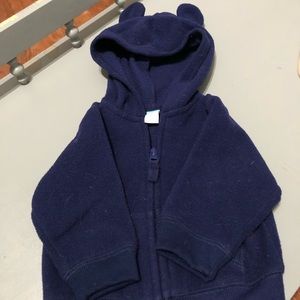 EUC Old Navy Zip Sweatshirt - Blue - size 3-6 months